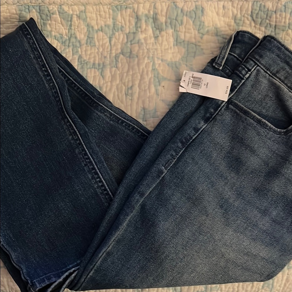 Old Navy Blue High-rise WOW Straight Leg Jeans